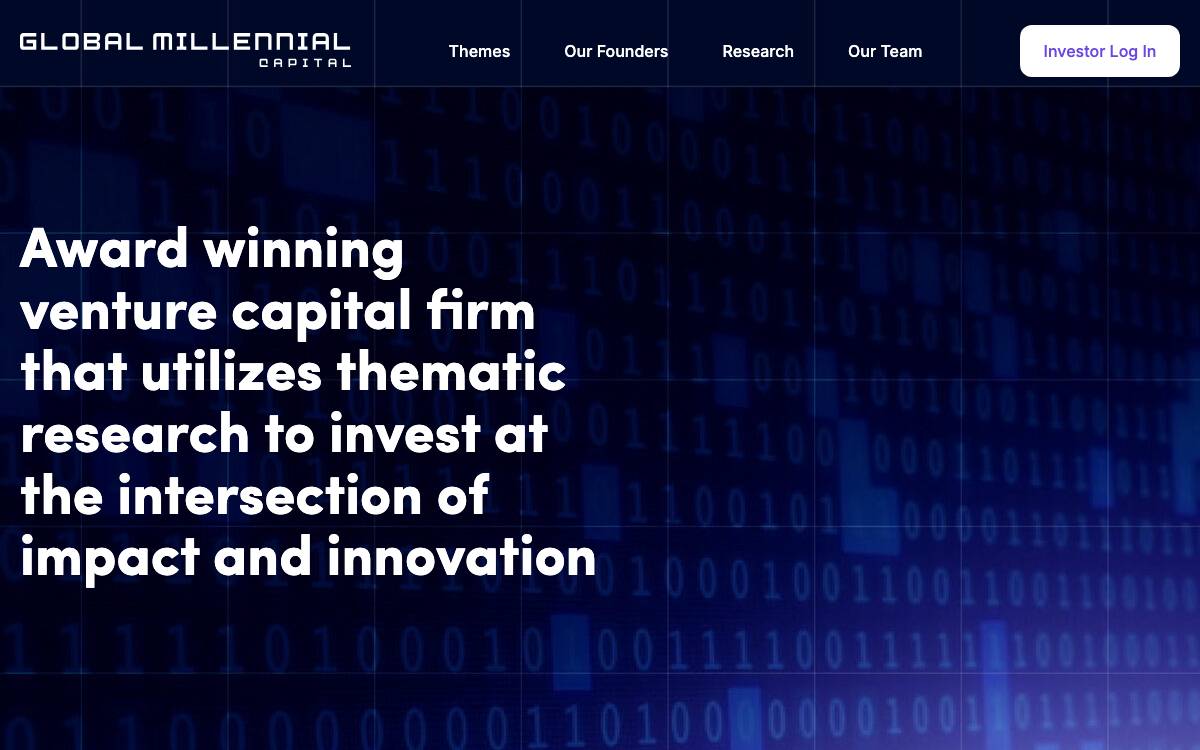 Global Millennial Capital website preview