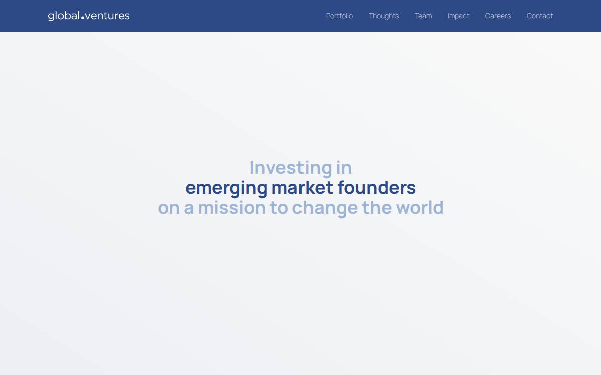 Global Ventures website preview