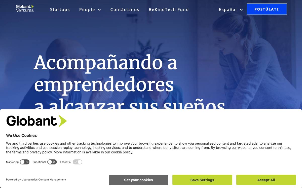 Globant Ventures website preview
