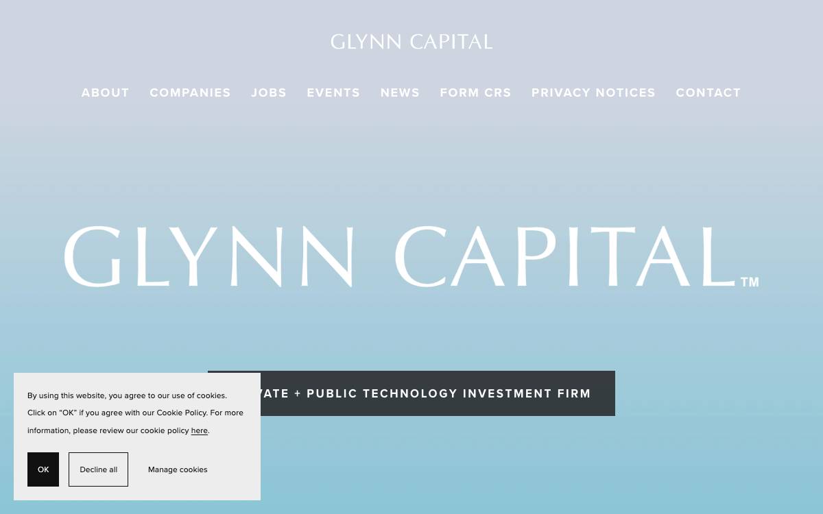 Glynn Capital Management website preview
