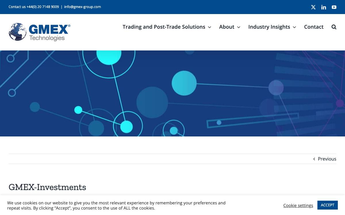 GMEX Group website preview
