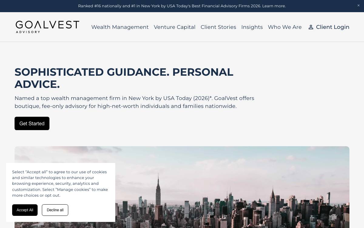 Goalvest Venture website preview