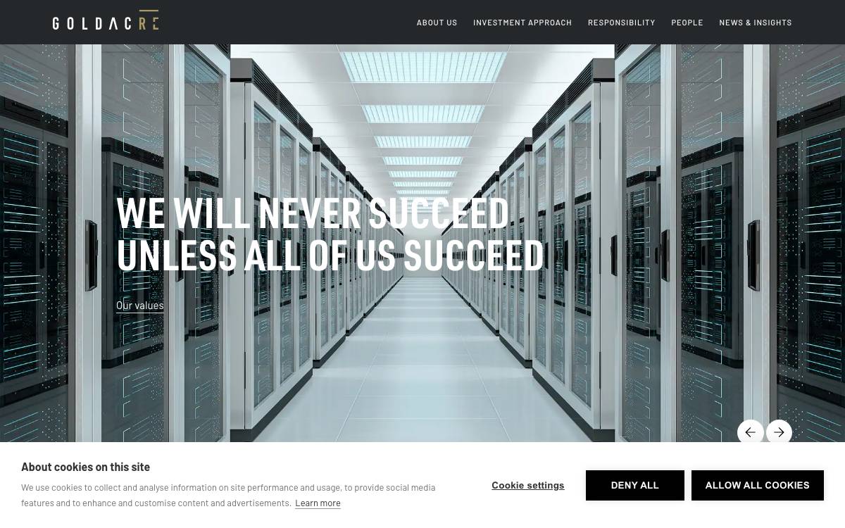 Goldacre website preview