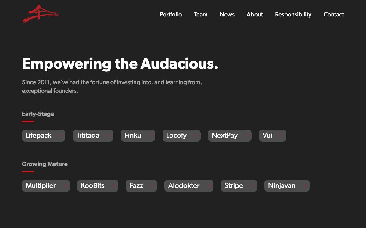 Golden Gate Ventures website preview