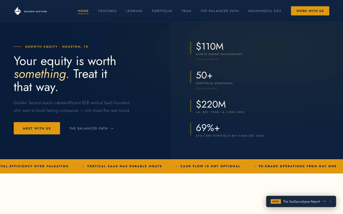 Golden Section website preview