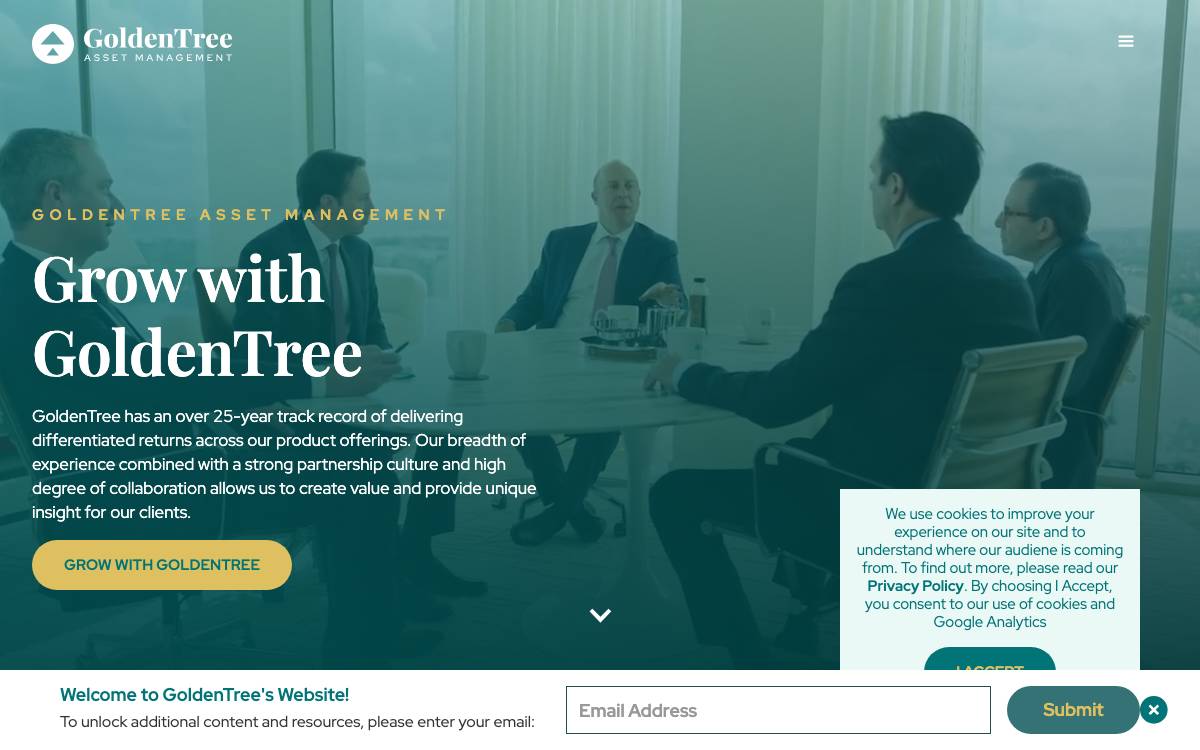 GoldenTree Asset Management website preview