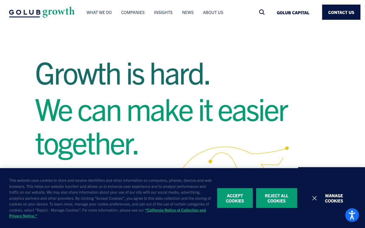 Golub Growth website preview