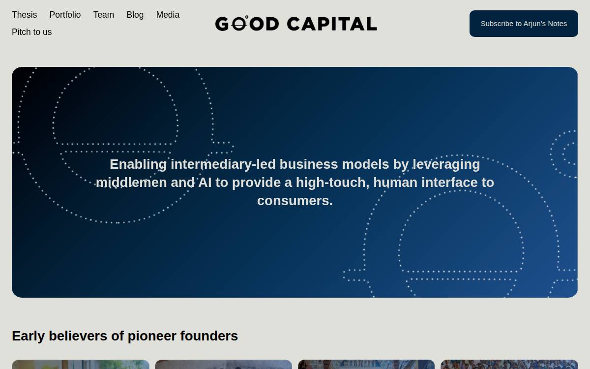 Good Capital website preview