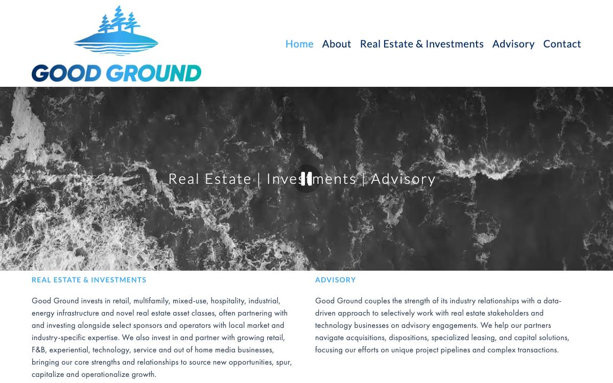 Good Ground website preview