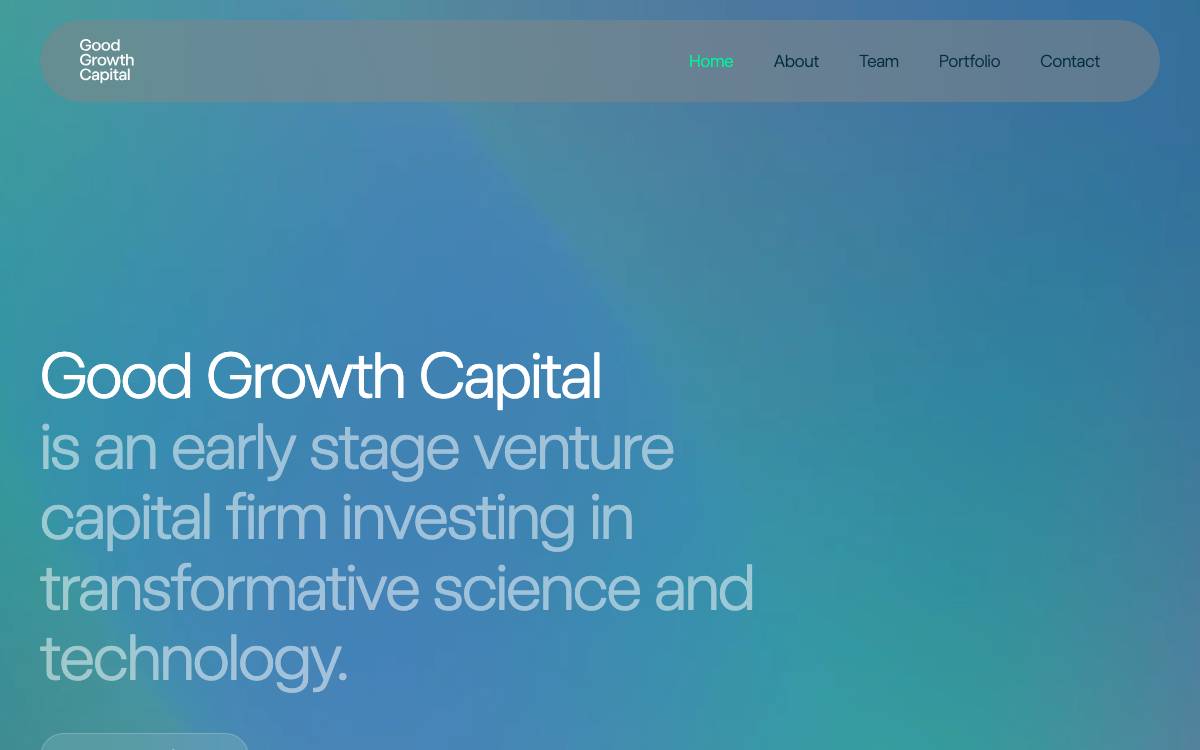 Good Growth Capital website preview