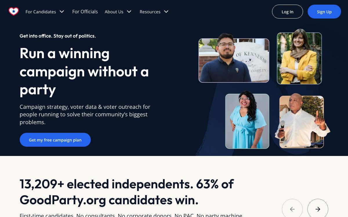 Good Party website preview