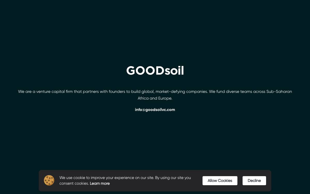 Good Soil VC website preview
