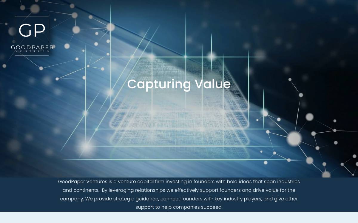 GoodPaper Ventures website preview