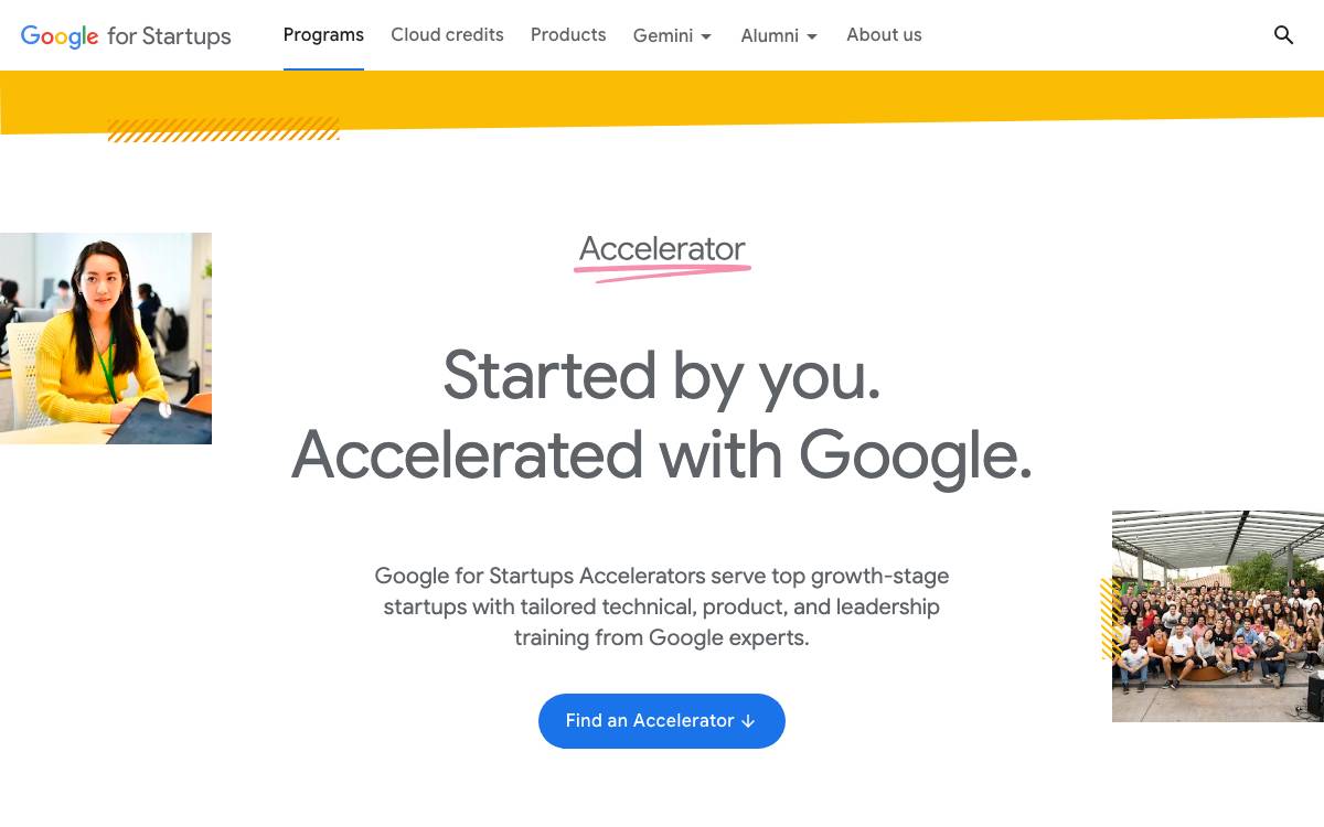 Google for Startups Accelerator Mexico website preview