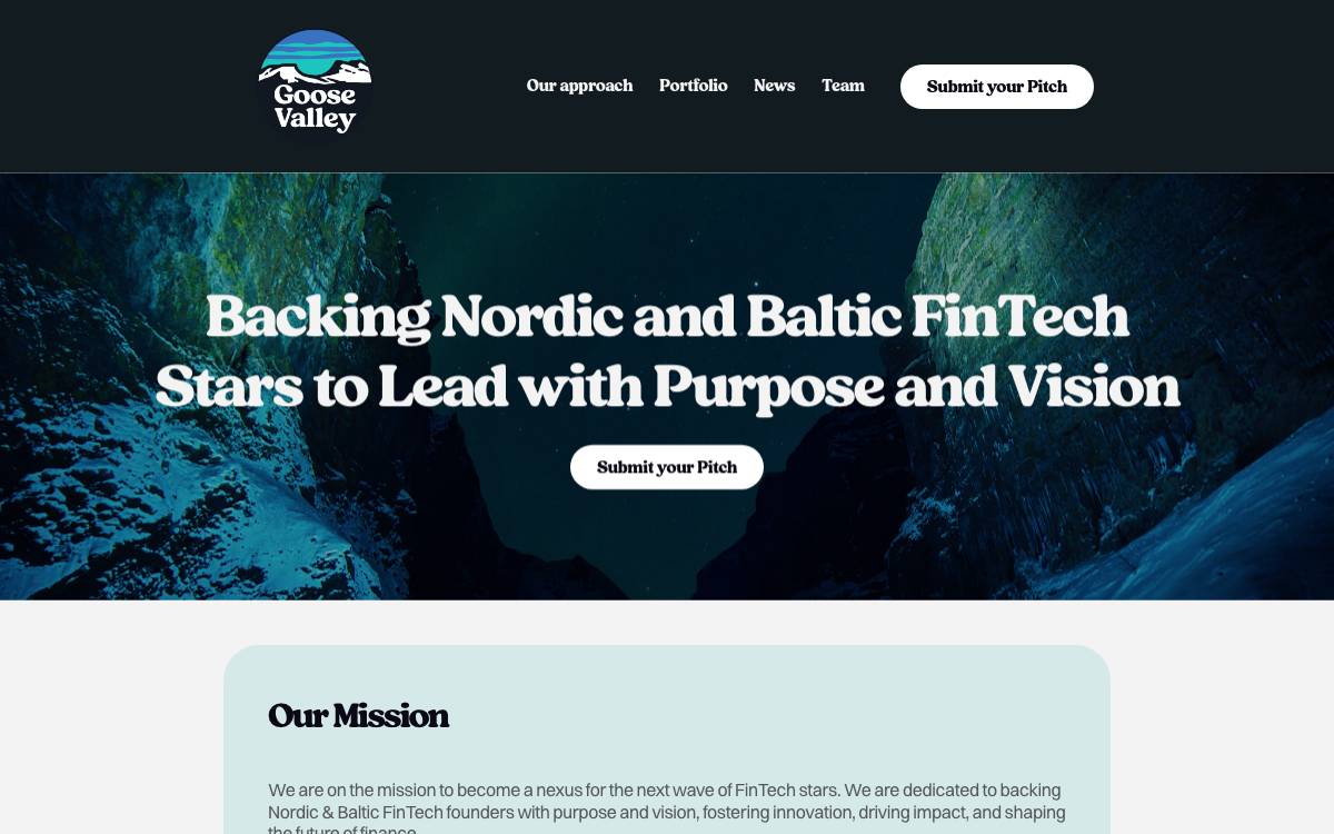 Goose Valley Ventures website preview