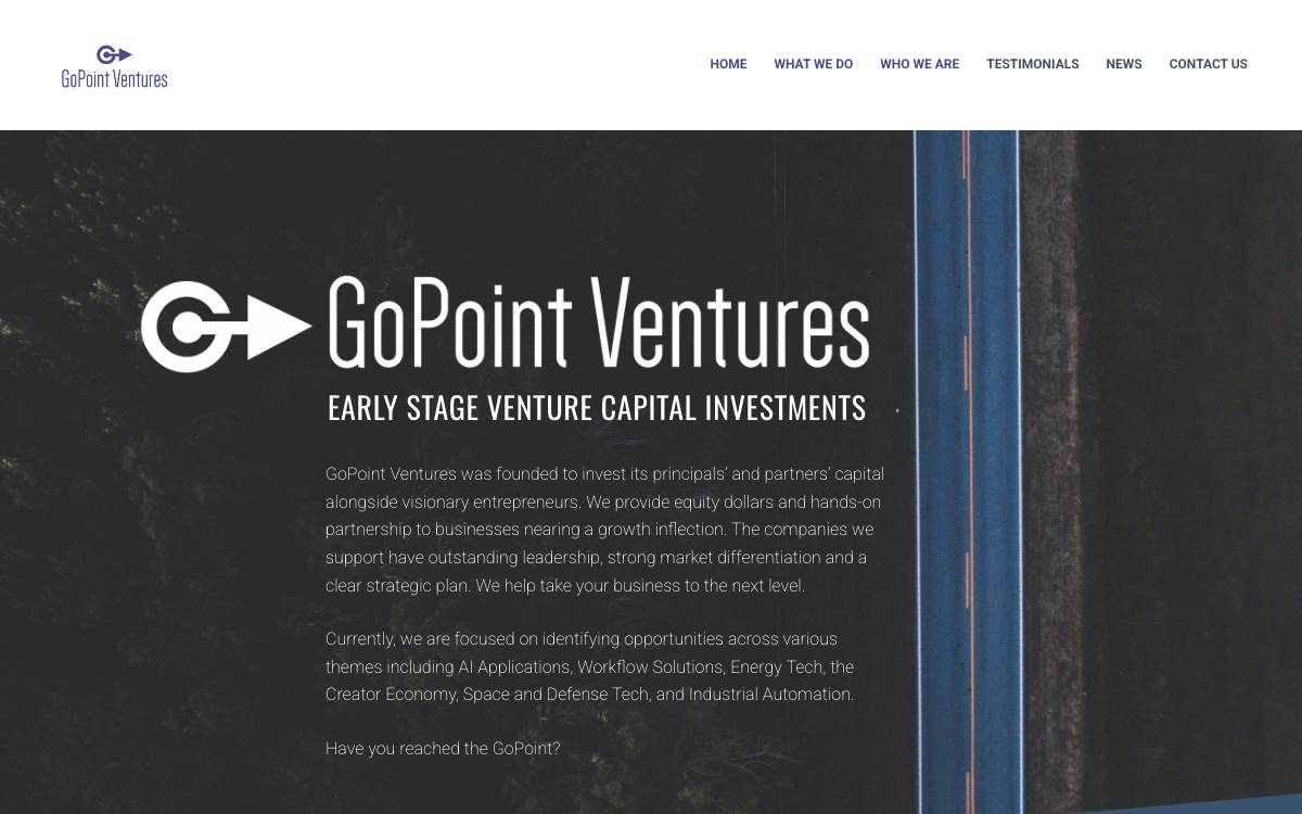 GoPoint Ventures website preview