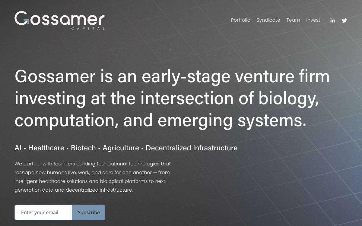 Gossamer Capital website preview