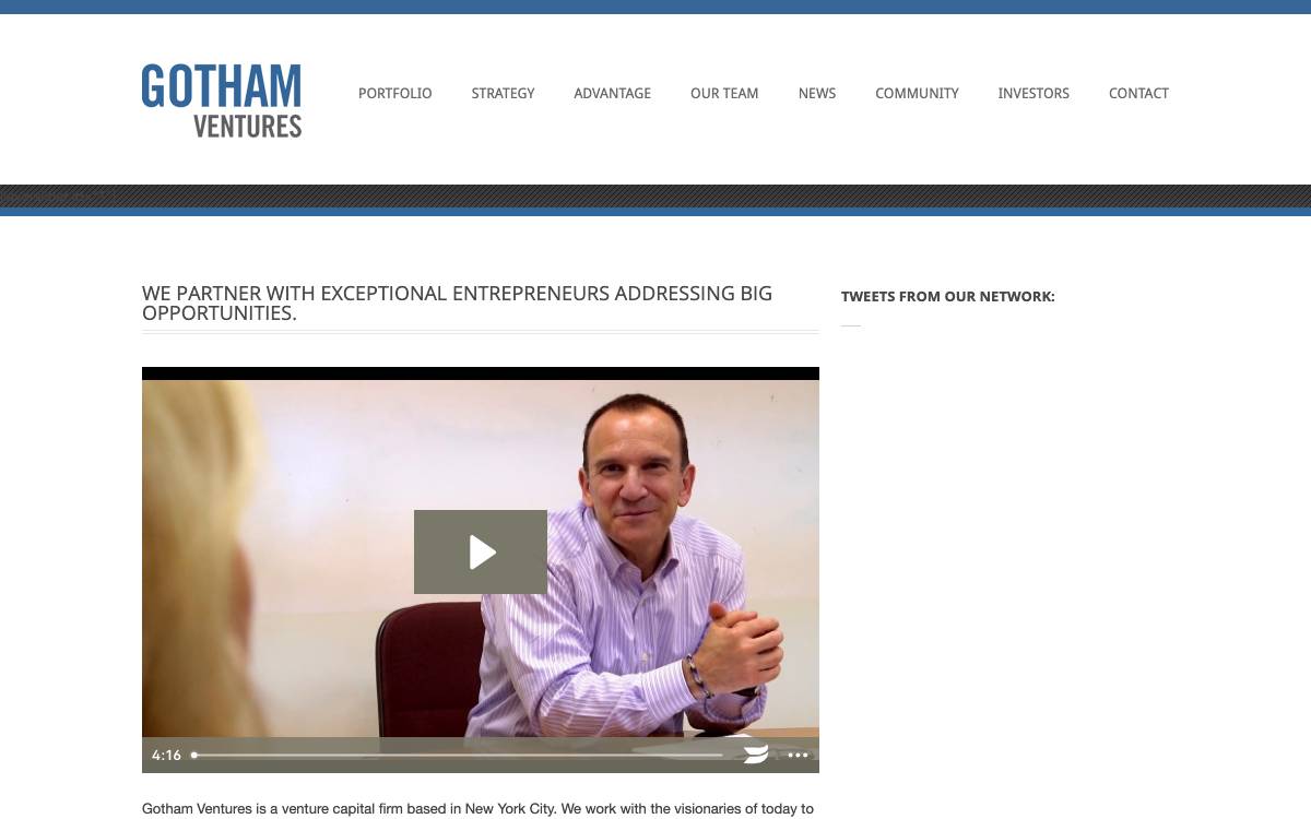 Gotham Ventures website preview