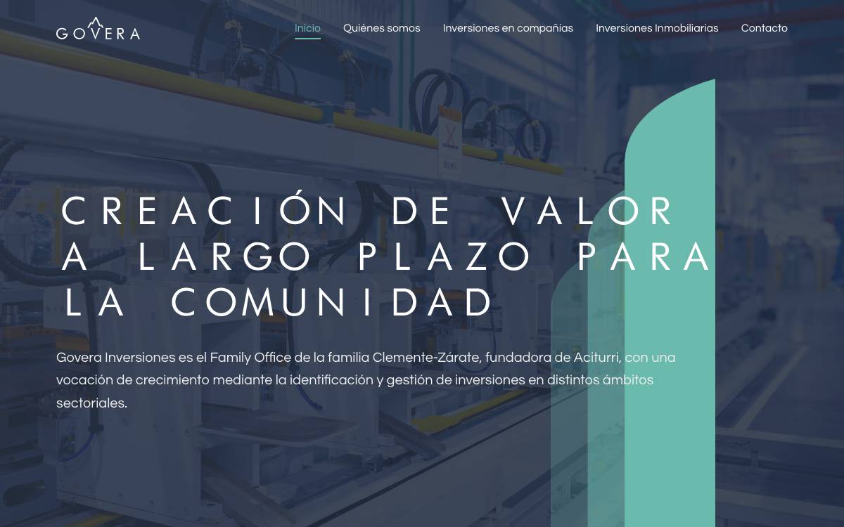 Govera Inversiones website preview