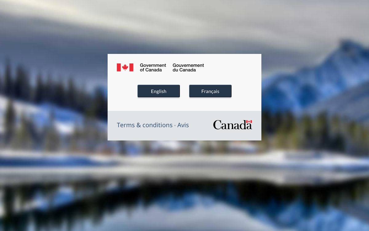 Government of Canada website preview
