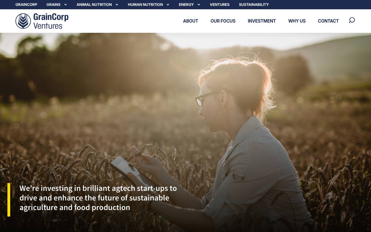 GrainCorp Ventures website preview