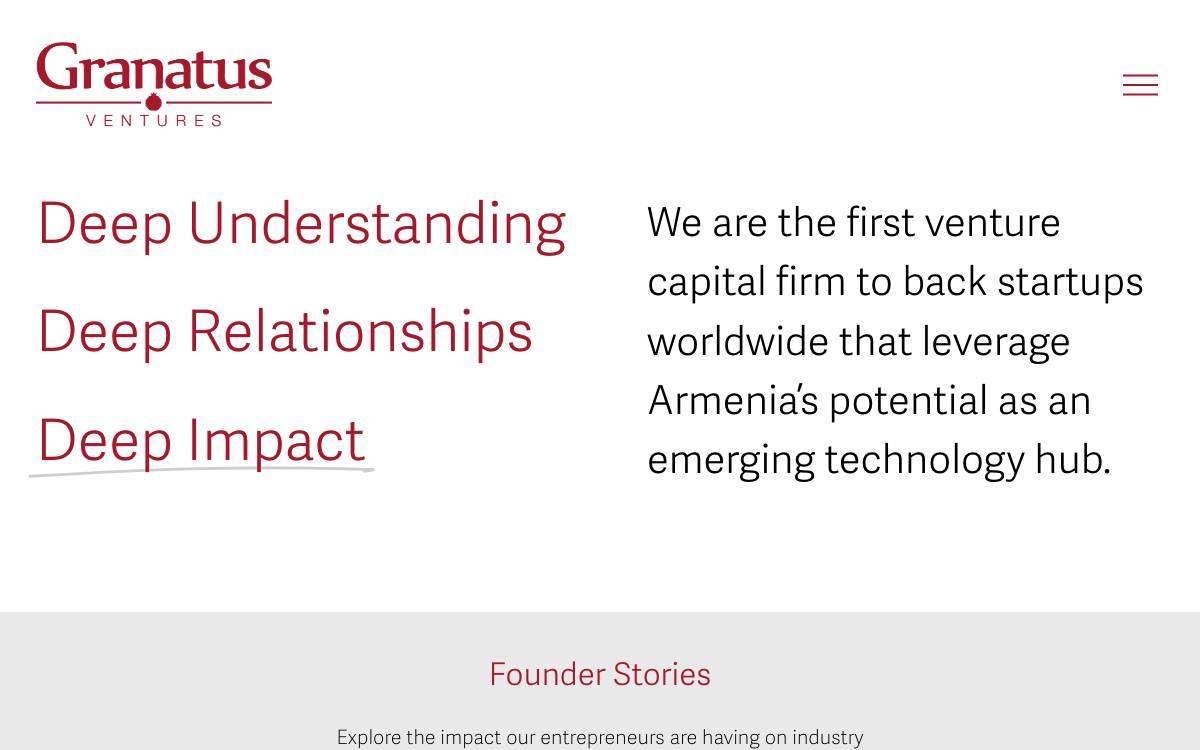 Granatus Ventures website preview