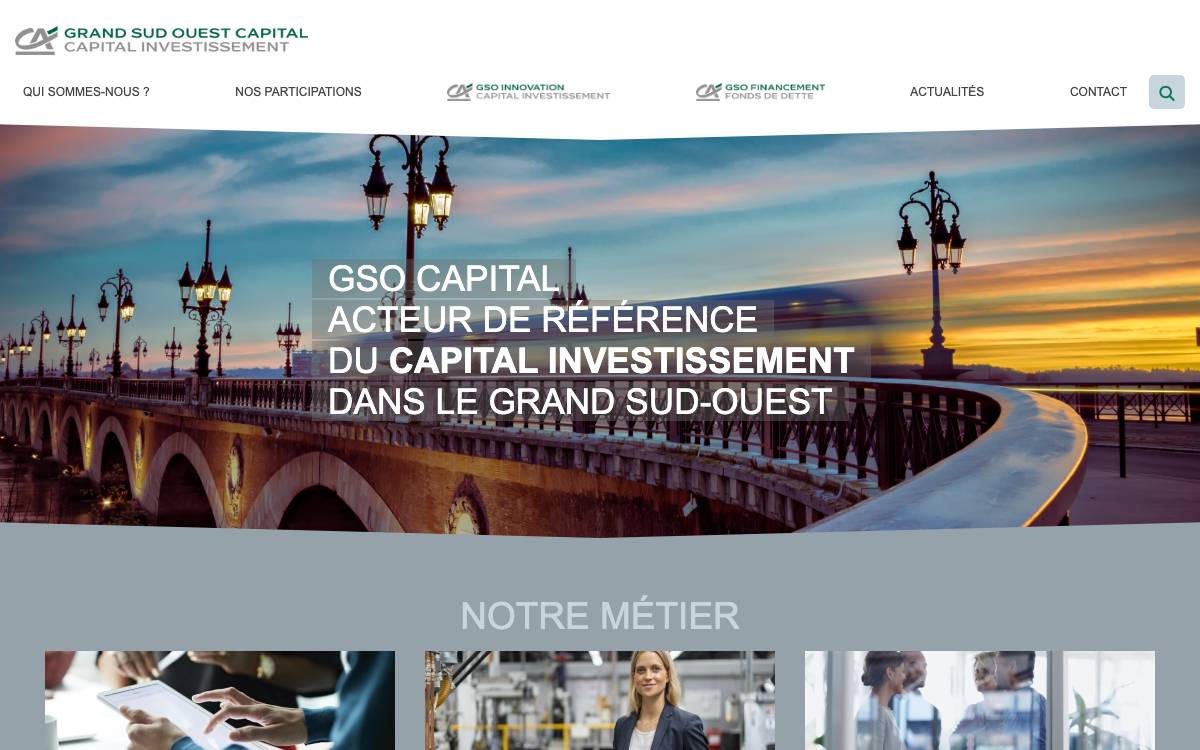 Grand Sud Ouest Capital website preview