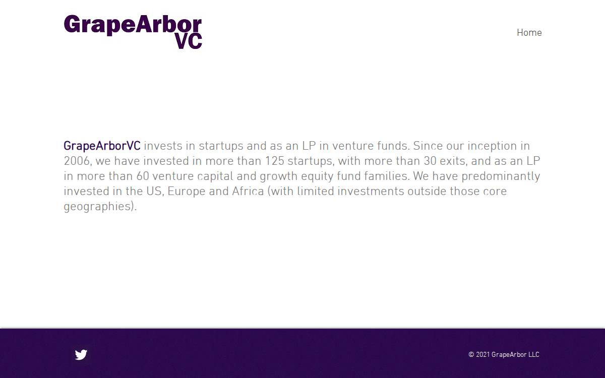 Grape Arbor VC website preview