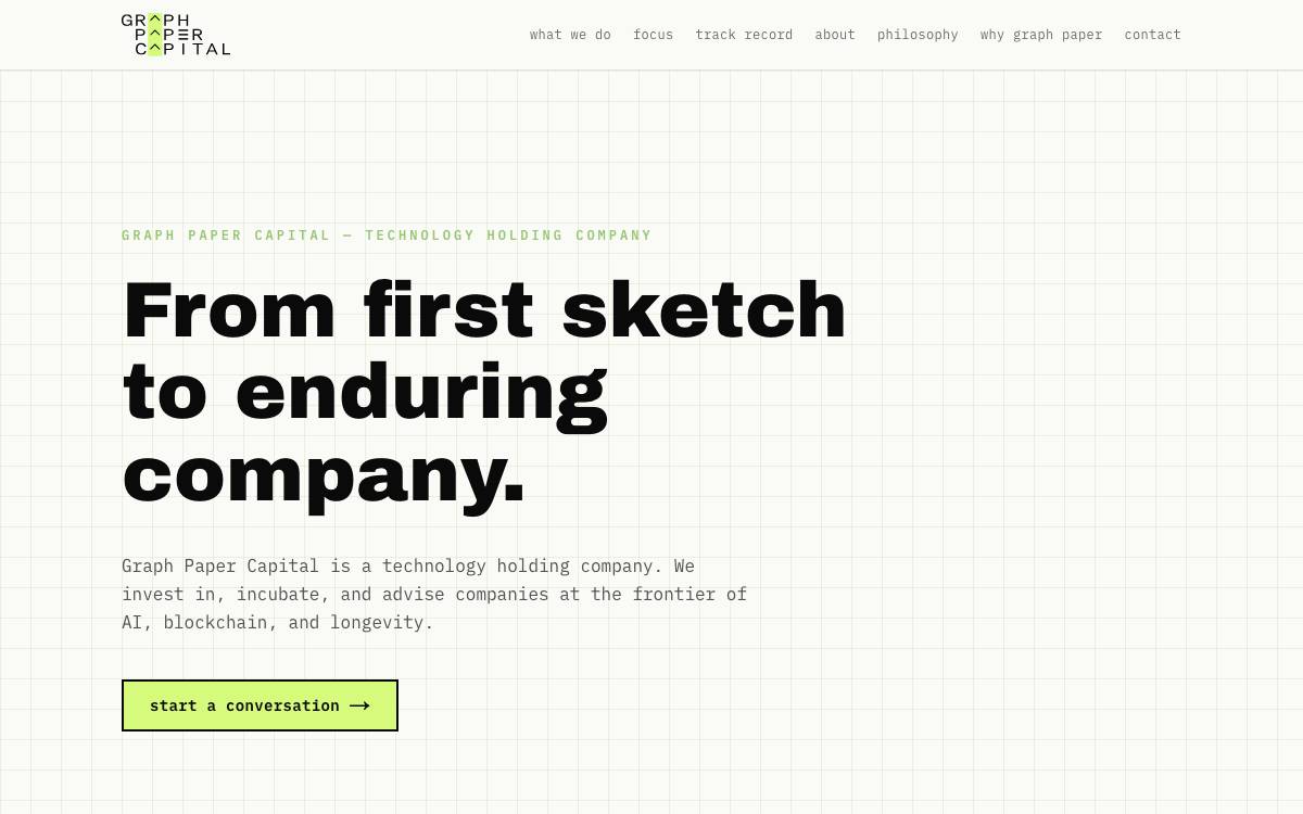 Graph Paper Capital website preview