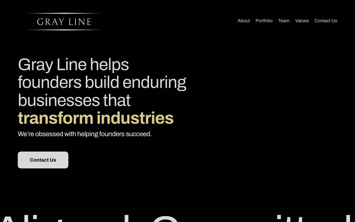 Gray Line Partners website preview