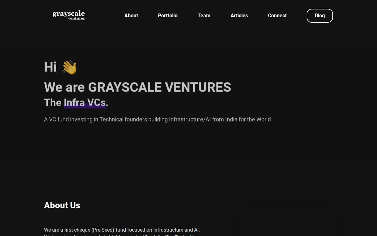 Grayscale Ventures website preview