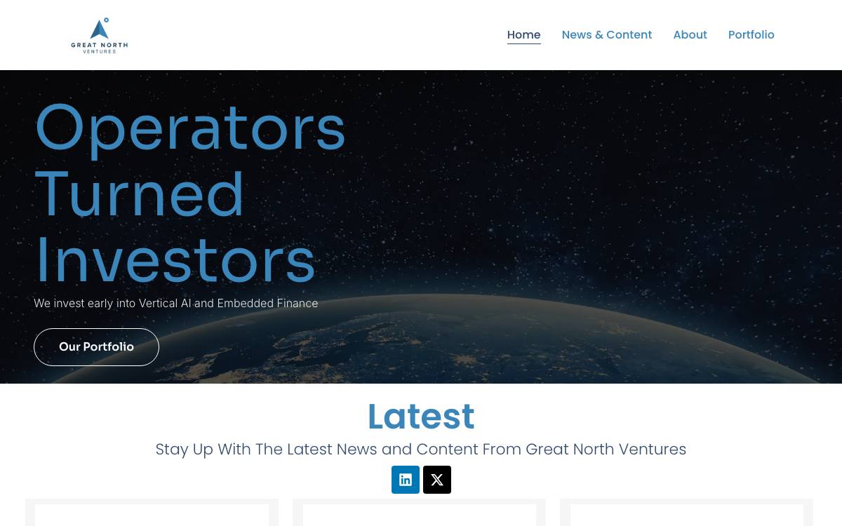 Great North Ventures website preview