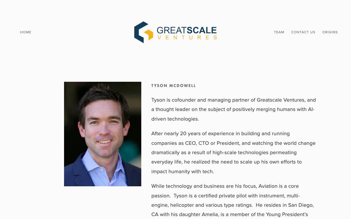 Greatscale Ventures website preview