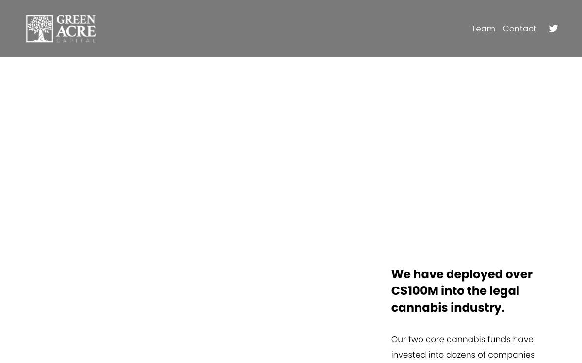 Green Acre Capital website preview