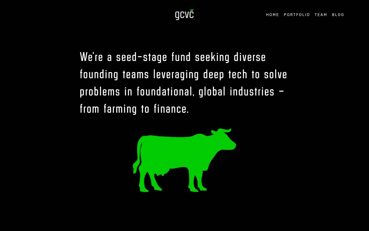 Green Cow Venture Capital website preview