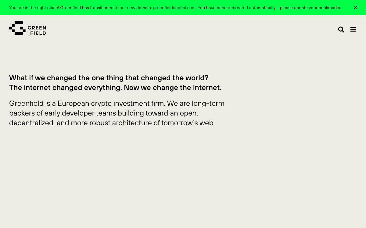 Greenfield One website preview