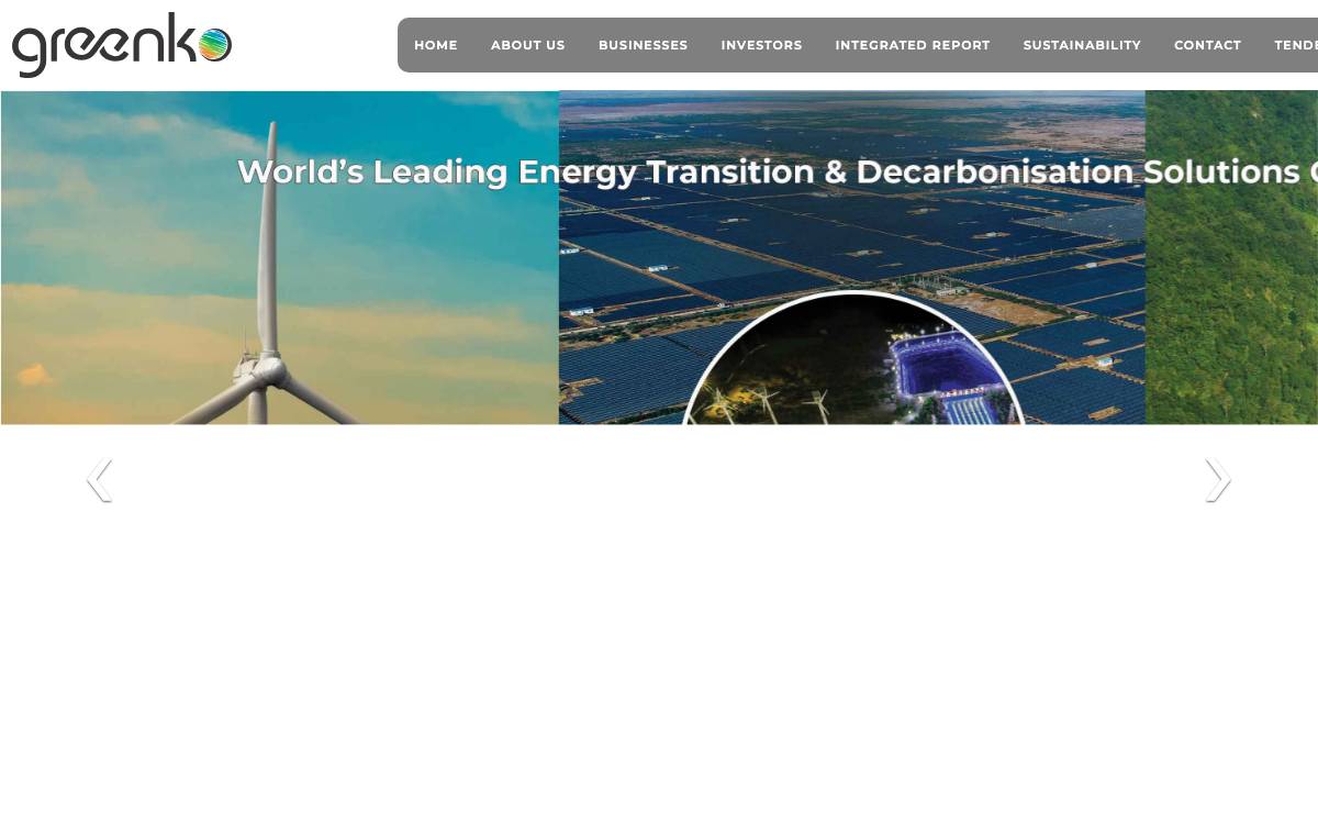 Greenko Group website preview