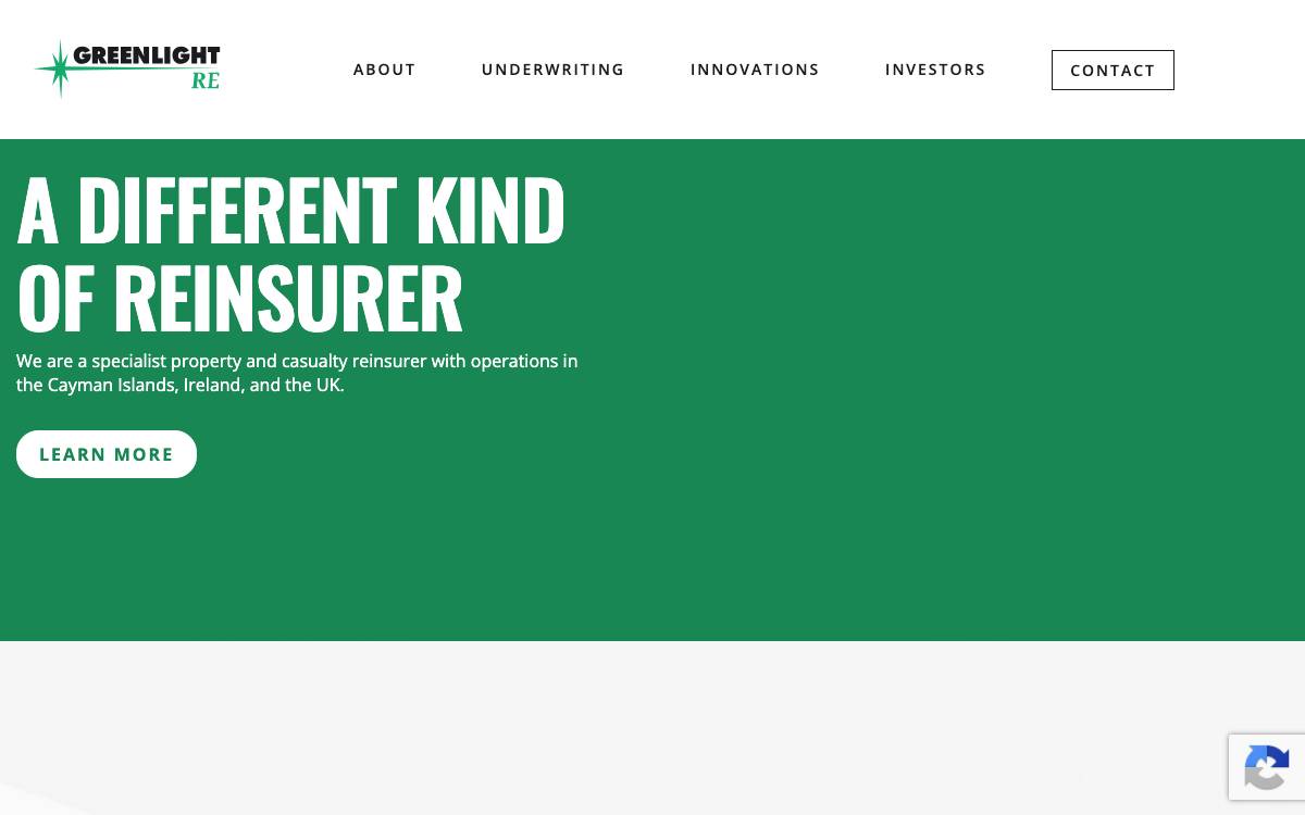 Greenlight Re website preview