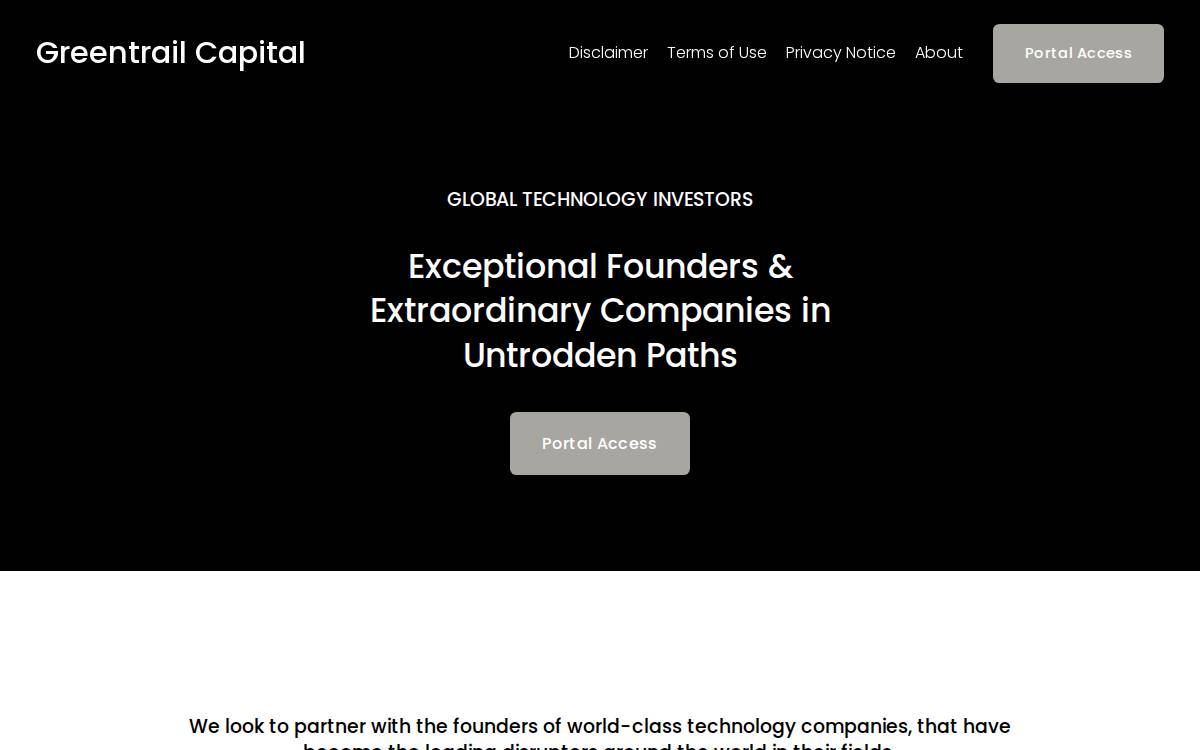 Greentrail Capital website preview