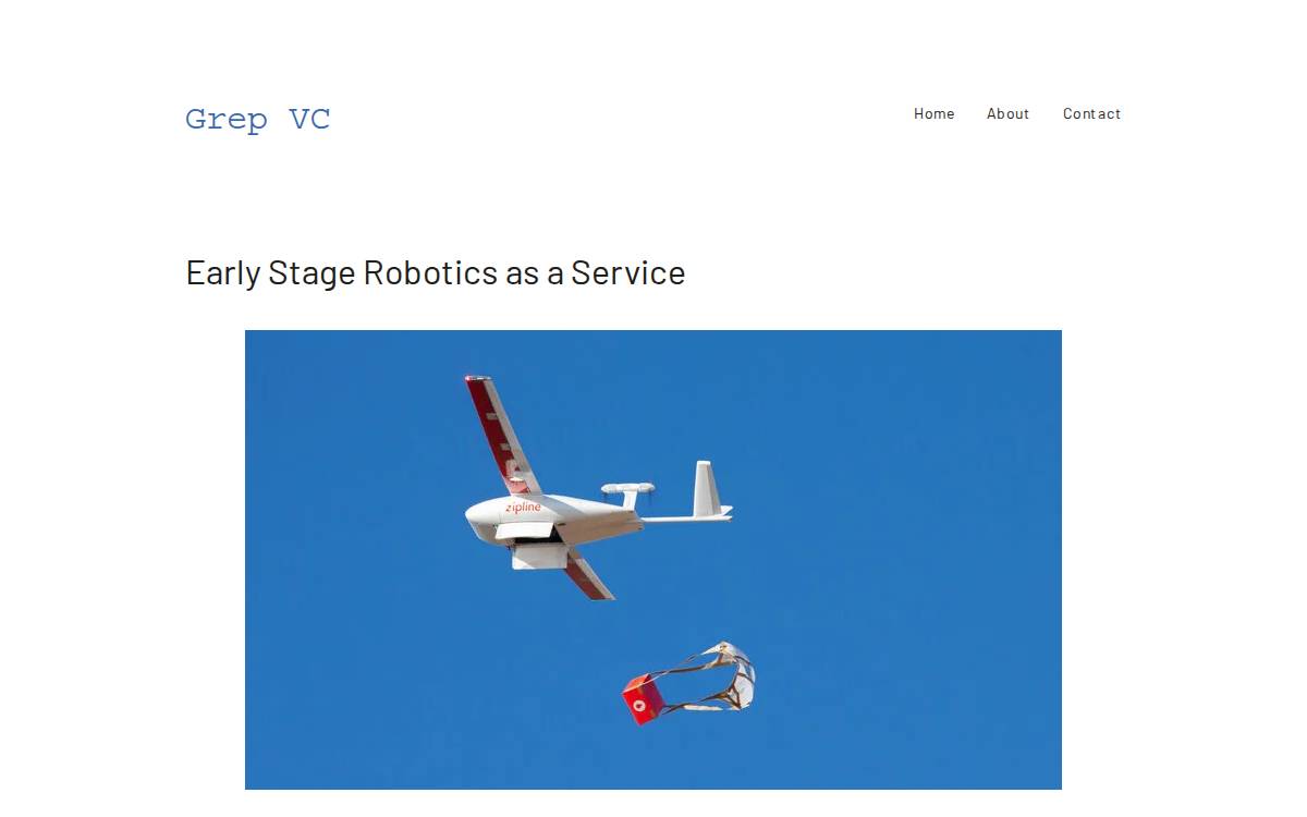 GREP VC website preview