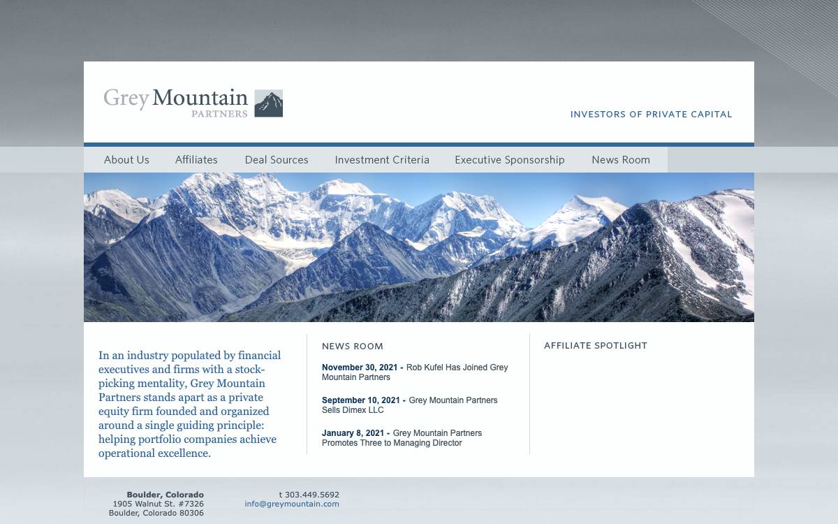 Grey Mountain Partners website preview