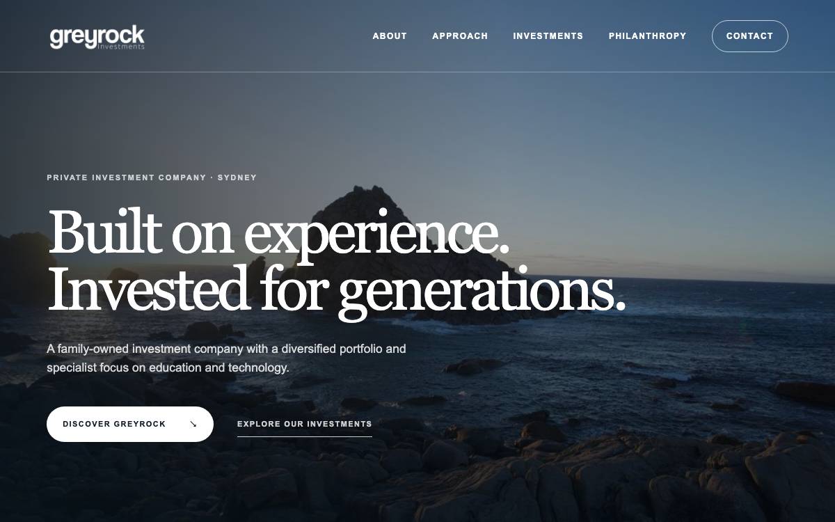 Greyrock Investments website preview