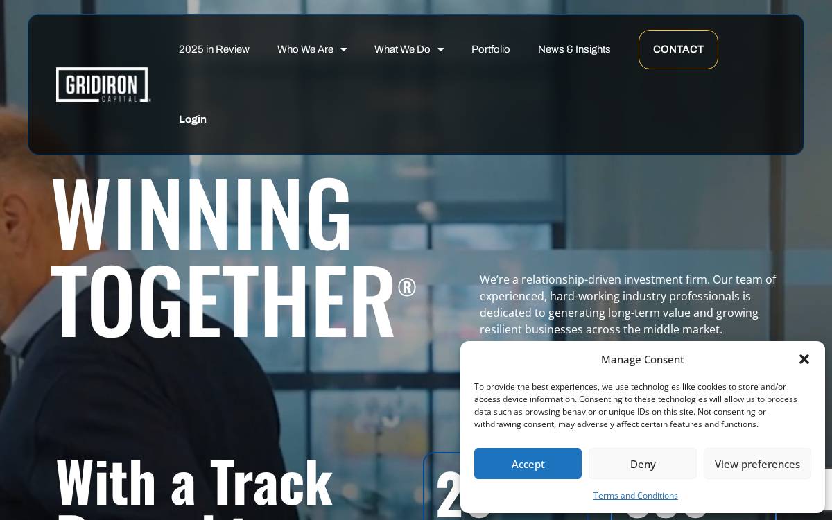 Gridiron Capital website preview