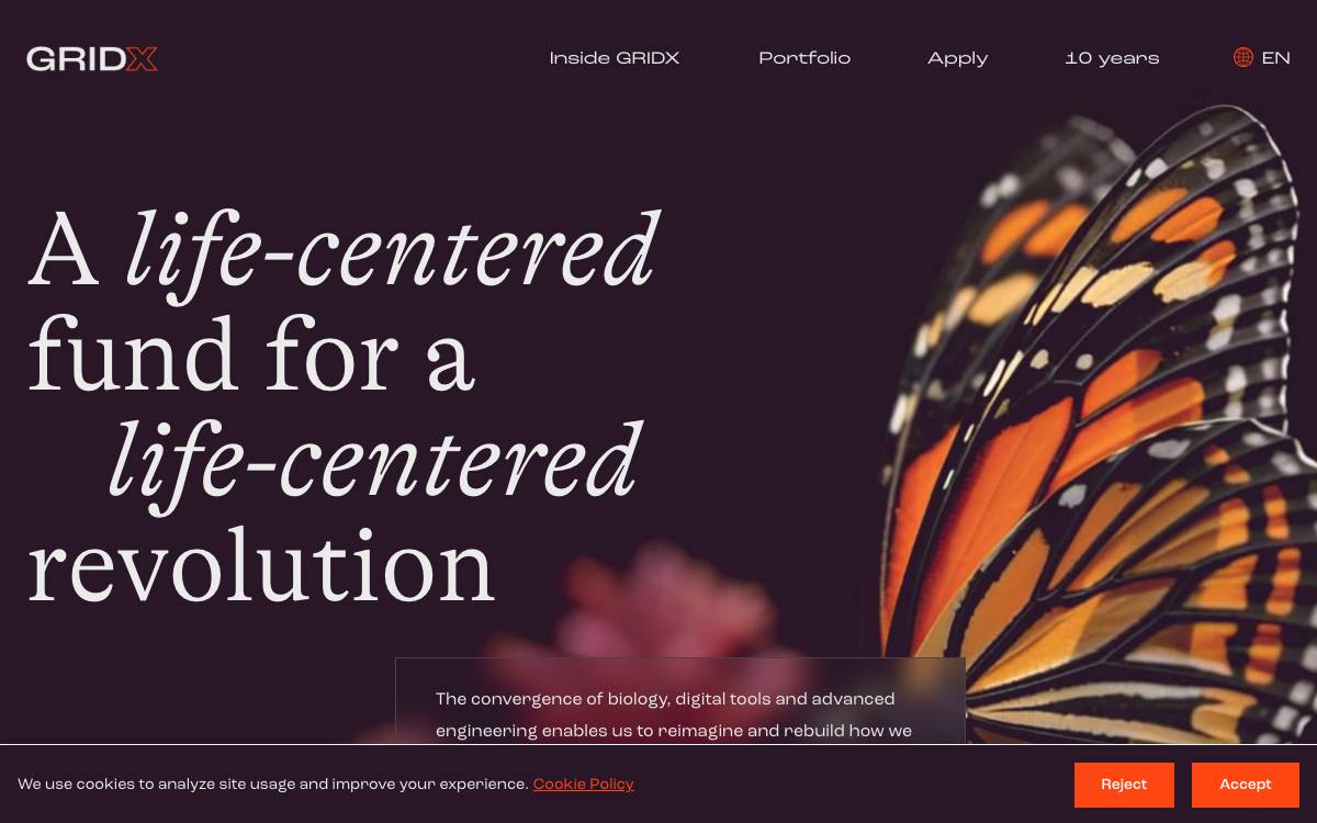 GRIDX website preview