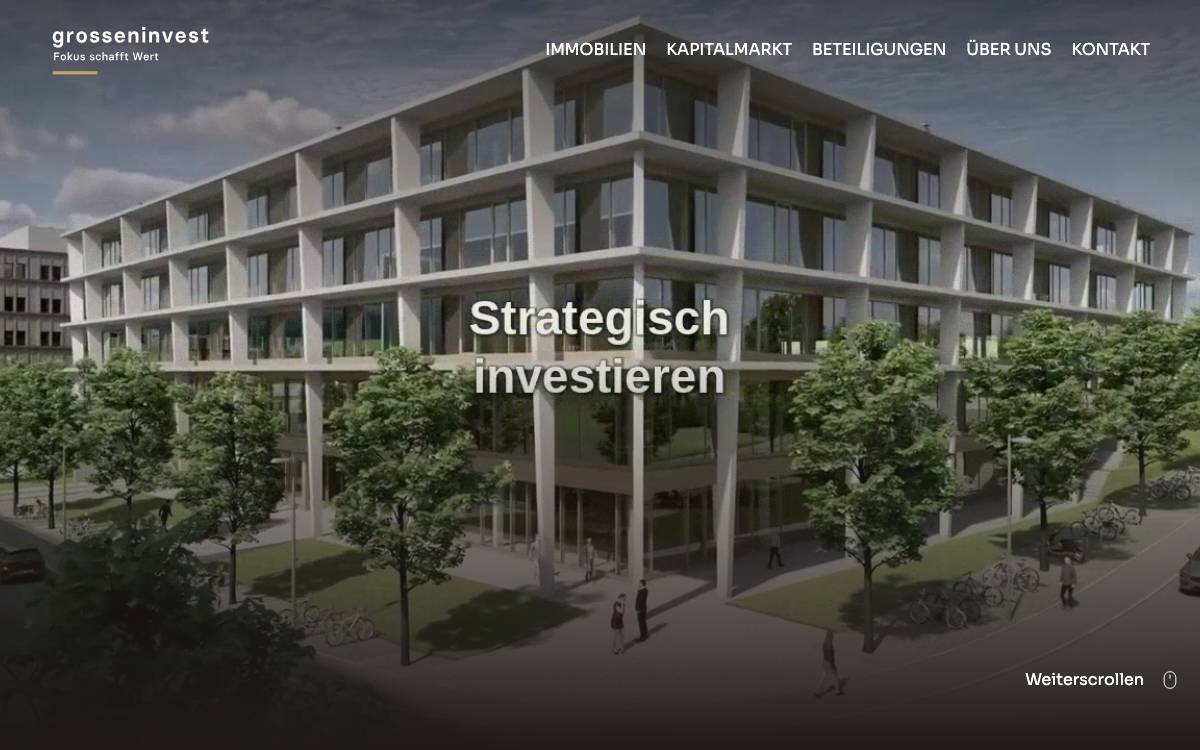 Grossen Invest AG website preview