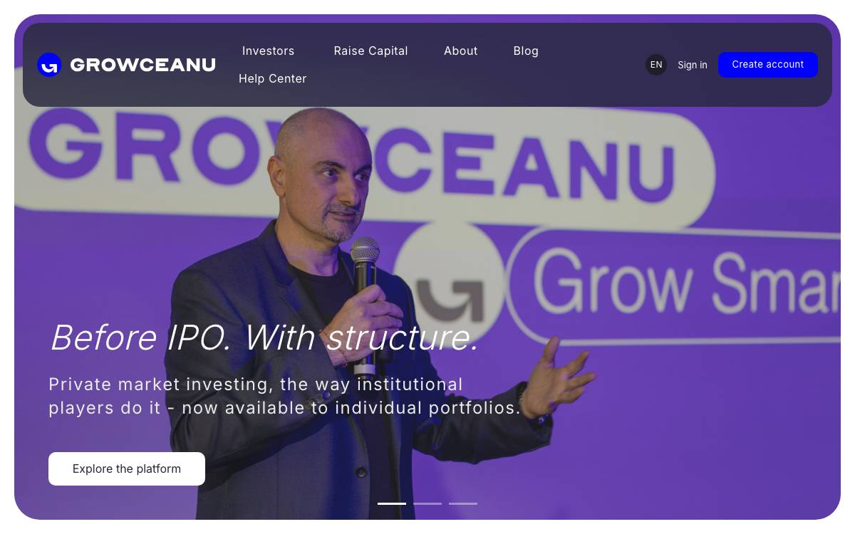 Growceanu website preview