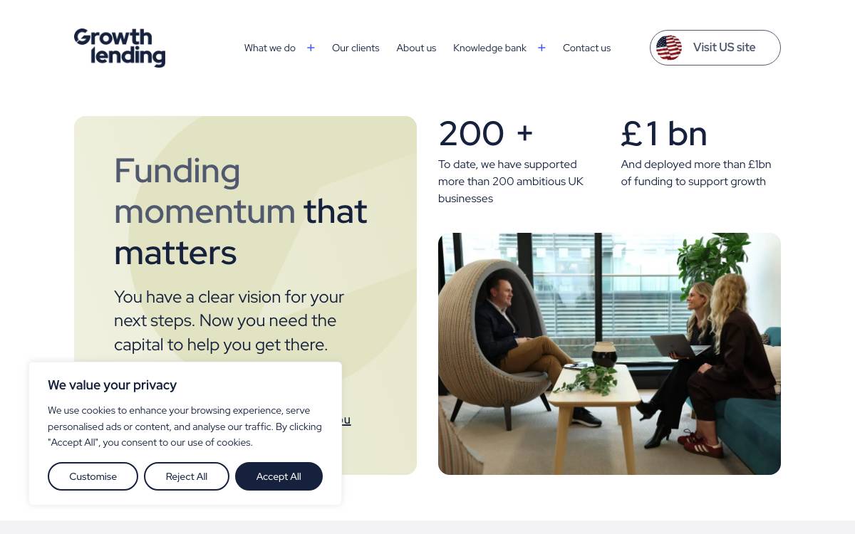 Growth Lending website preview