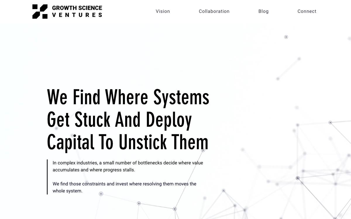 Growth Science Ventures website preview