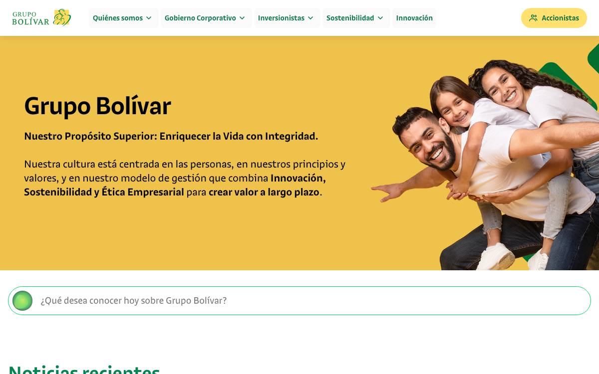 Grupo Bolívar / CVC Davivienda website preview