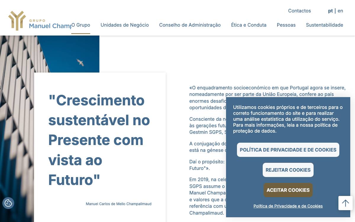 Grupo Manuel Champalimaud website preview